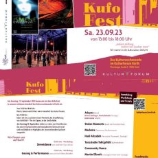 Willkommen zum Kufo Fest am Sa 23.09.2023 von 13:00 bis 18:00 Uhr (Unterhaltung / Freizeit | Fürth) Willkommen zum Kufo Fest am Sa 23.09.2023 von 13:00 bis 18:00 Uhr (Unterhaltung / Freizeit | Fürth)