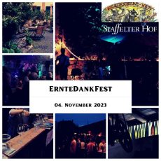 ErnteDankFest – Rockparty in der KultUrScheune des Bioweinguts Staffelter Hof (Unterhaltung / Freizeit | Kröv) ErnteDankFest – Rockparty in der KultUrScheune des Bioweinguts Staffelter Hof (Unterhaltung / Freizeit | Kröv)