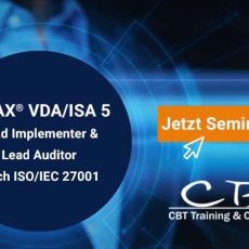 TISAX® VDA/ISA 5 Lead Implementer & Lead Auditor nach ISO/IEC 27001 (Seminar | Online) TISAX® VDA/ISA 5 Lead Implementer & Lead Auditor nach ISO/IEC 27001 (Seminar | Online)