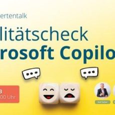 Online-Expertentalk „Realitätscheck Microsoft Copilot” (Seminar | Online) Online-Expertentalk „Realitätscheck Microsoft Copilot” (Seminar | Online)