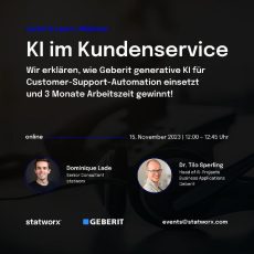 Lunch & Learn | KI im Kundenservice: Wie KI den Customer Support bei Geberit revolutioniert (Webinar | Online) Lunch & Learn | KI im Kundenservice: Wie KI den Customer Support bei Geberit revolutioniert (Webinar | Online)
