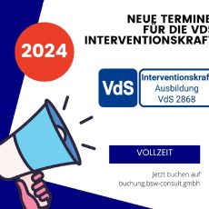Interventionskraft VdS – Zertifikatslehrgang mit Prüfung (Seminar | Essen)