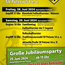 70 Jahre SV Polzow 54 e.V. (Unterhaltung / Freizeit | Polzow)