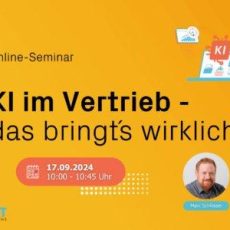 KI im Vertrieb – das bringt‘s wirklich! (Webinar | Online)