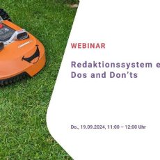 Webinar „Redaktionssystem einführen – Dos and Don’ts“ (Webinar | Online)