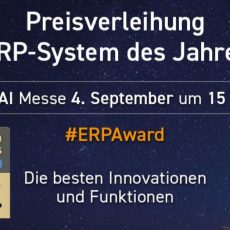 ERP-System des Jahres 2024 // Preisverleihung auf der IN2AI Dortmund (Messe | Online)