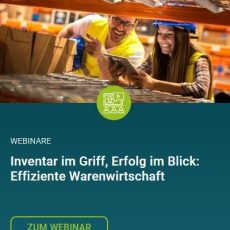 Kostenfreies Webinar: „Inventar im Griff, Erfolg im Blick: Effiziente Warenwirtschaft“ (Webinar | Online)