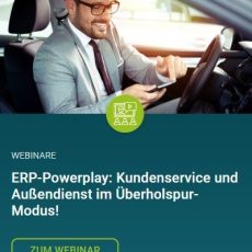Kostenfreies Webinar: „ERP-Powerplay: Kundenservice und Außendienst im Überholspur-Modus!“ (Webinar | Online)