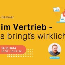 KI im Vertrieb – das bringt‘s wirklich! (Seminar | Online)