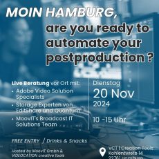 Postpro-MeetUp: Vereinte Kräfte für die Zukunft der Videoproduktion (Networking | Hamburg)