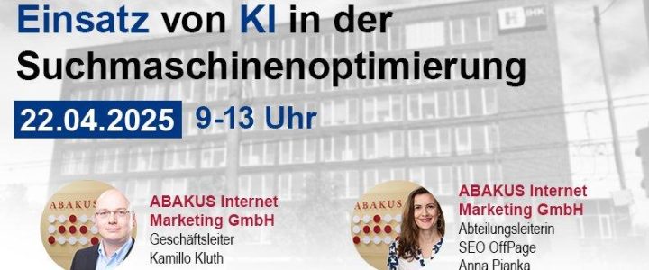 Einsatz von KI in der Suchmaschinenoptimierung (Seminar | Hannover)