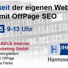 Sichtbarkeit der eigenen Website steigern mit OffPage SEO (Seminar | Hannover) Sichtbarkeit der eigenen Website steigern mit OffPage SEO (Seminar | Hannover)