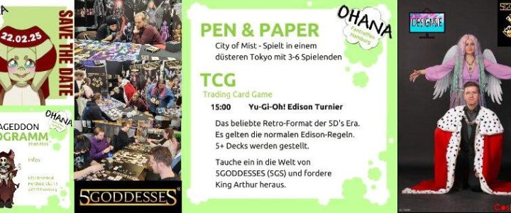 5 Goddesses Kartenspiel und Designsie Kunst auf dem Ohana Fantreffen in Hamburg 22.2.2025 (Networking | Hamburg)
