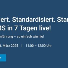 Webbasiert. Standardisiert. Startklar. Dein WMS in 7 Tagen live! (Webinar | Online)