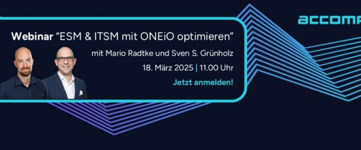 Webinar: ESM & ITSM mit ONEiO optimieren (Webinar | Online)