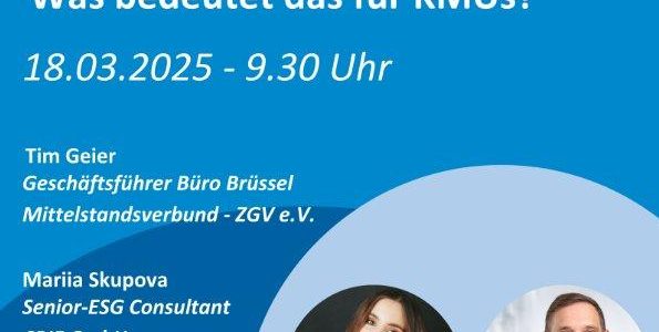 Bürokratieabbau durch das Omnibus-Verfahren: Was bedeutet das für KMUs? (Webinar | Online)
