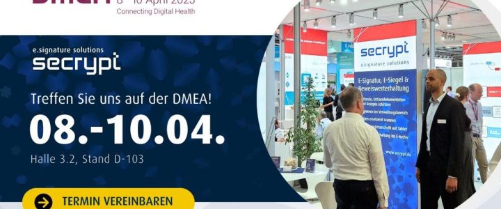 secrypt auf der DMEA 2025 – Jetzt Messetermin vereinbaren (Messe | Berlin)