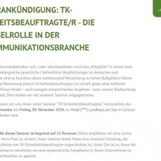 Seminar: TK-Sicherheitsbeauftragte/r (Seminar | Garbsen)