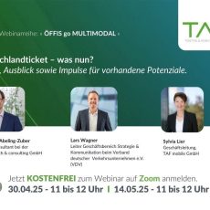 Deutschlandticket – was nun? Status, Ausblick und Impulse für vorhandene Potenzialen (Webinar | Online) Deutschlandticket – was nun? Status, Ausblick und Impulse für vorhandene Potenzialen (Webinar | Online)