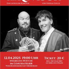 Wein & Theater Zungenschlag Bötzingen: DER REVISOR (Unterhaltung / Freizeit | Vogtsburg im Kaiserstuhl) Wein & Theater Zungenschlag Bötzingen: DER REVISOR (Unterhaltung / Freizeit | Vogtsburg im Kaiserstuhl)