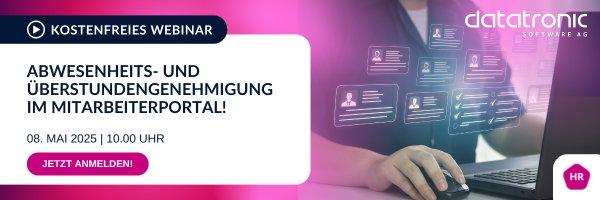 Abwesenheits- und Überstundengenehmigung im Mitarbeiterportal! (Webinar | Online)