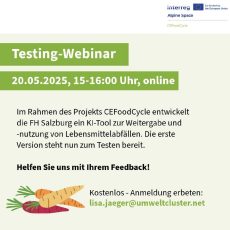 CEFoodCycle: Einladung zum Test unseres neuen Tools: foodcycle.ai (Webinar | Online)