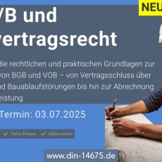 VOB/B und Bauvertragsrecht (Schulung | Online) VOB/B und Bauvertragsrecht (Schulung | Online)