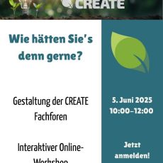 CREATE-Workshop: Fachforen gemeinsam gestalten (Workshop | Online) CREATE-Workshop: Fachforen gemeinsam gestalten (Workshop | Online)