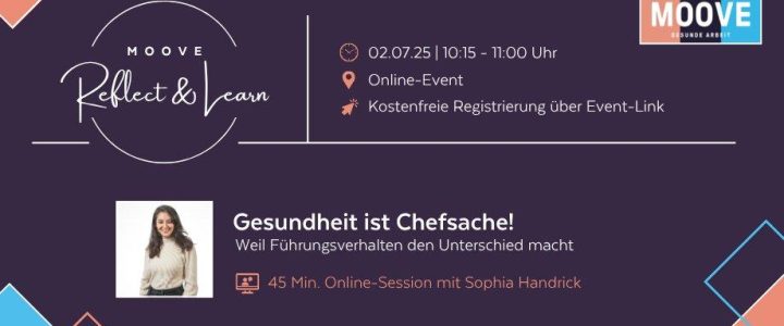 Gesundheit ist Chefsache – weil Führungsverhalten den Unterschied macht (Webinar | Online)
