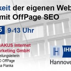 IHK Hannover Seminar am 08.09.2025 – SIHK Haichtbarkeit der eigenen Website steigern mit OffPage SEO (Seminar | Hannover)