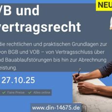 VOB/B und Bauvertragsrecht (Schulung | Online) VOB/B und Bauvertragsrecht (Schulung | Online)