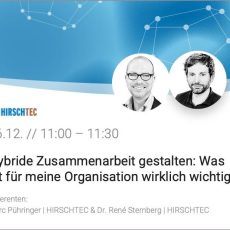 Hybride Zusammenarbeit gestalten: Was ist für meine Organisation wirklich wichtig? (Webinar | Online) Hybride Zusammenarbeit gestalten: Was ist für meine Organisation wirklich wichtig? (Webinar | Online)