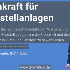 Fachkraft für Feststellanlagen (Schulung | Online) Fachkraft für Feststellanlagen (Schulung | Online)