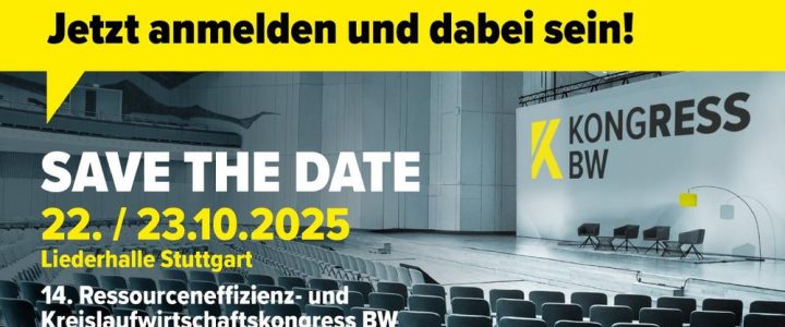 KONGRESS BW | 14. Ressourceneffizienz- und Kreislaufwirtschaftskongress (Kongress | Stuttgart)