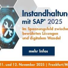 Anwenderkongress „Instandhaltung mit SAP 2025“ (Kongress | Frankfurt am Main)
