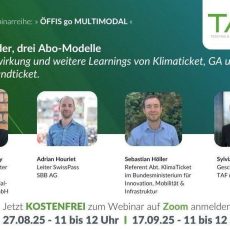 Wie erfolgreich sind nationale Öffi-Abos? – Erkenntnisse zur verkehrlichen Wirkung und Akzeptanz (Webinar | Online) Wie erfolgreich sind nationale Öffi-Abos? – Erkenntnisse zur verkehrlichen Wirkung und Akzeptanz (Webinar | Online)