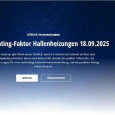 ESG – Rating-Faktor Hallenheizungen 18.09.2025 (Seminar | Online)