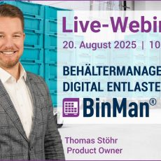 Webinar: „Schluss mit Zettelwirtschaft! – Wie digitales Behältermanagement Prozesse vereinfacht! (Webinar | Online) Webinar: „Schluss mit Zettelwirtschaft! – Wie digitales Behältermanagement Prozesse vereinfacht! (Webinar | Online)