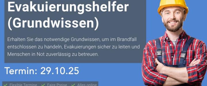 Brandschutz- und Evakuierungshelfer (Grundwissen) (Schulung | Online)