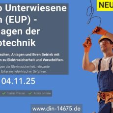Elektro Unterwiesene Person (EUP) – Grundlagen der Elektrotechnik (Schulung | Online) Elektro Unterwiesene Person (EUP) – Grundlagen der Elektrotechnik (Schulung | Online)