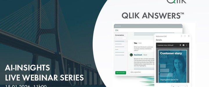 Live-Webinar: KI Insights Webinarreihe – Qlik Answers (Webinar | Online)