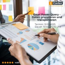 Excel Power Query – Daten gruppieren und transponieren (Schulung | Online)
