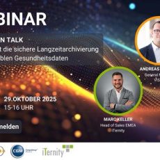 Experten Talk mit VISUS: Sichere Langzeitarchivierung von sensiblen Gesundsheitsdaten (Webinar | Online) Experten Talk mit VISUS: Sichere Langzeitarchivierung von sensiblen Gesundsheitsdaten (Webinar | Online)