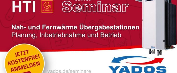 Online-Seminar | Nah- und Fernwärme-Übergabestationen – Planung, Inbetriebnahme und Betrieb (Webinar | Online)