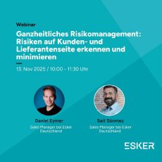 Ganzheitliches Risikomanagement: Risiken auf Kunden- und Lieferantenseite erkennen und minimieren (Webinar | Online) Ganzheitliches Risikomanagement: Risiken auf Kunden- und Lieferantenseite erkennen und minimieren (Webinar | Online)