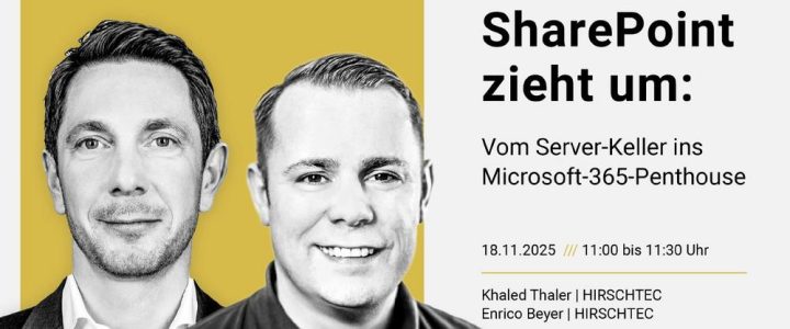 SharePoint zieht um: Vom Server-Keller ins Microsoft 365 Penthouse (Webinar | Online) SharePoint zieht um: Vom Server-Keller ins Microsoft 365 Penthouse (Webinar | Online)