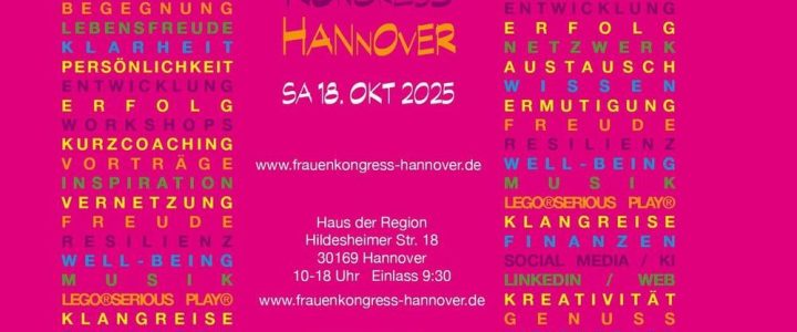 FrauenKongress Hannover am 18. Oktober 2025 mit SEO Vortrag: Starke Frauen, neue Impulse (Vortrag | Hannover)