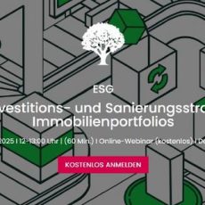Smarte Investitions- und Sanierungsstrategien für Immobilienportfolios (Webinar | Online) Smarte Investitions- und Sanierungsstrategien für Immobilienportfolios (Webinar | Online)