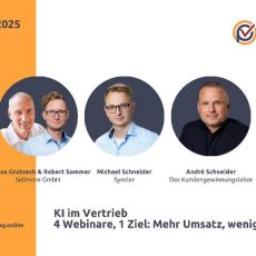 VertriebsPowerTag – KI als „unfairer“ Wettbewerbsvorteil im Vertrieb (Webinar | Online) VertriebsPowerTag – KI als „unfairer“ Wettbewerbsvorteil im Vertrieb (Webinar | Online)