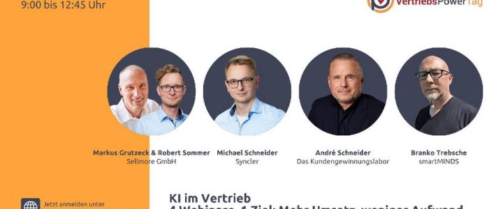 VertriebsPowerTag – KI als „unfairer“ Wettbewerbsvorteil im Vertrieb (Webinar | Online)